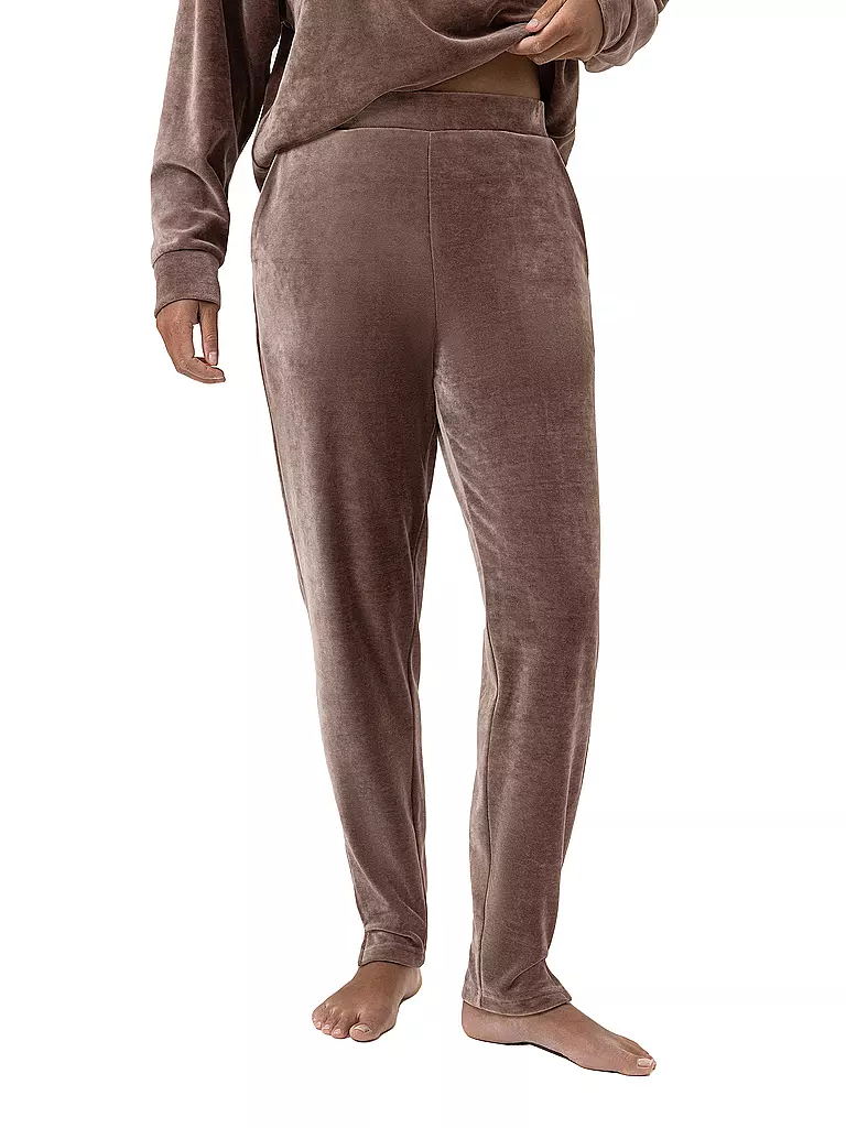 MEY | Loungewear Hose VELVET DREAM | hellbraun