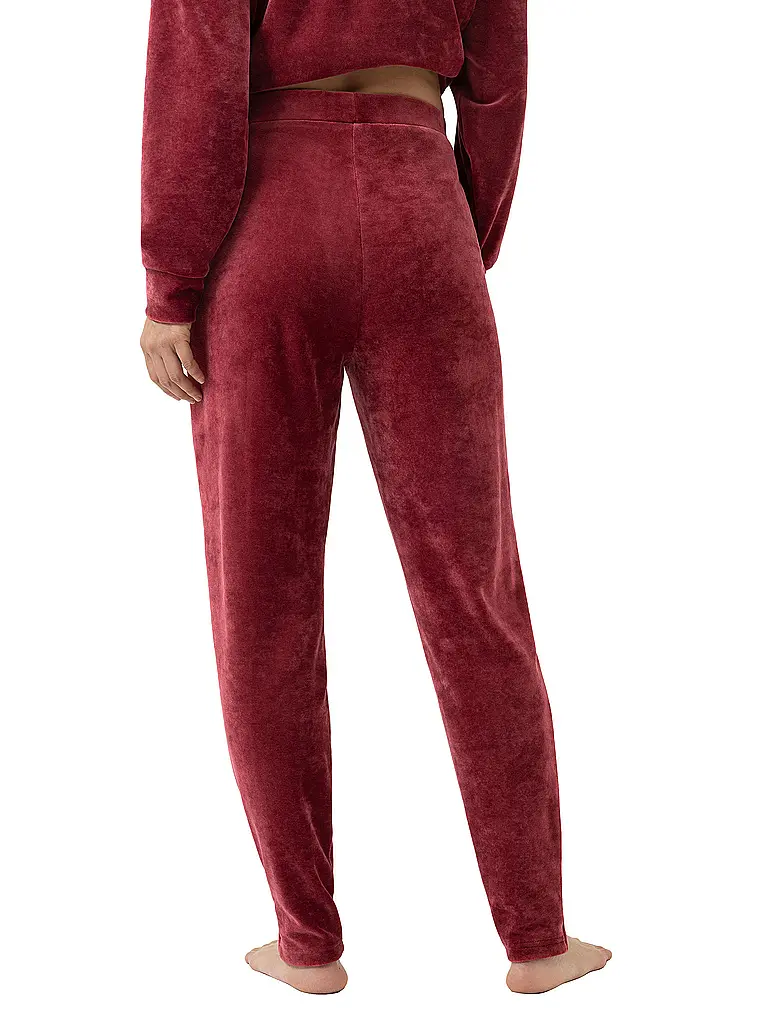 MEY | Loungewear Hose VELVET DREAM | dunkelrot