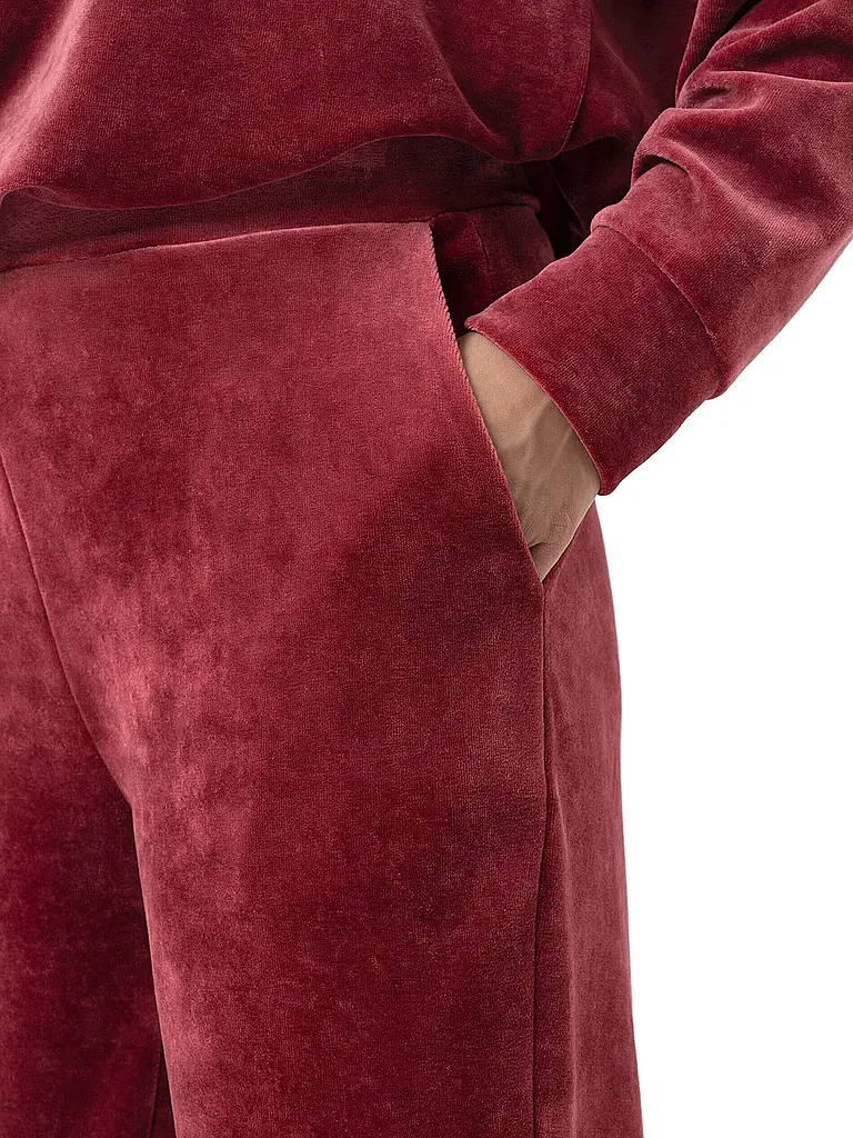 MEY | Loungewear Hose VELVET DREAM | dunkelrot