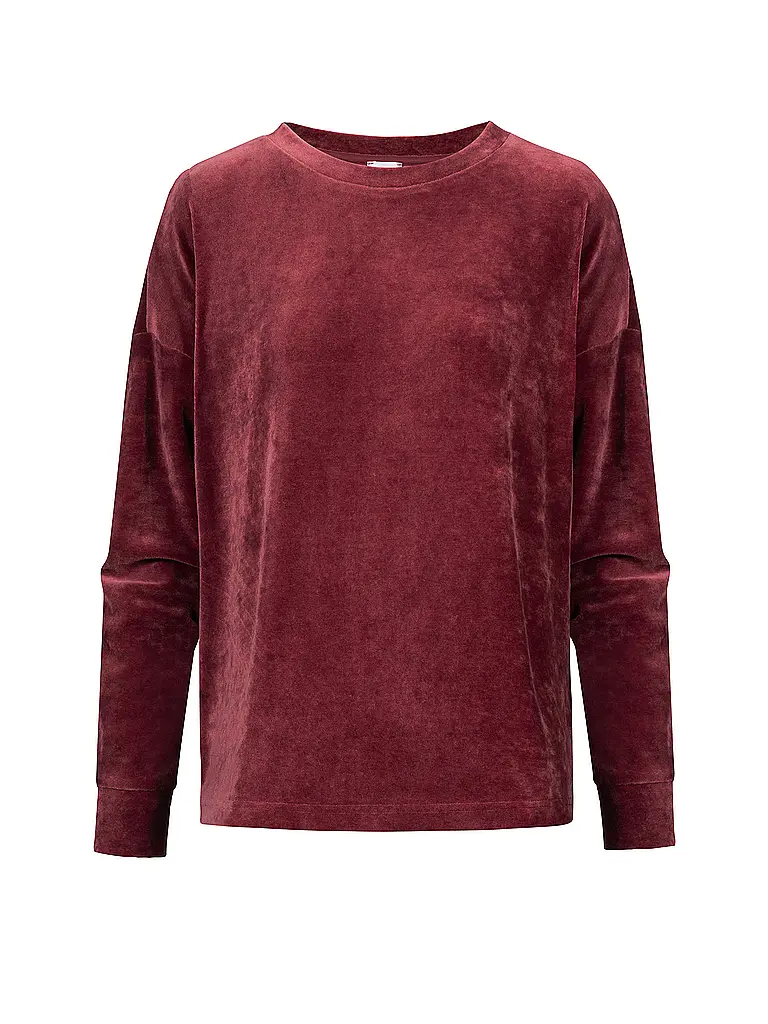 MEY | Loungewear Sweater VELVET DREAM | dunkelrot