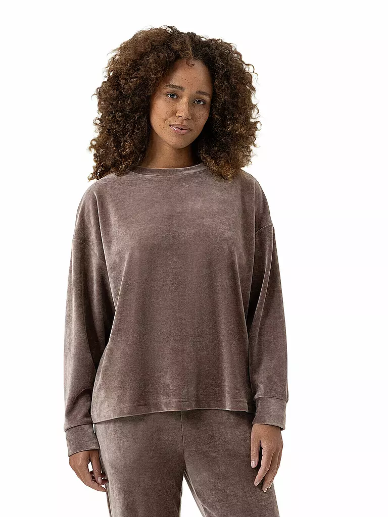 MEY | Loungewear Sweater VELVET DREAM | hellbraun