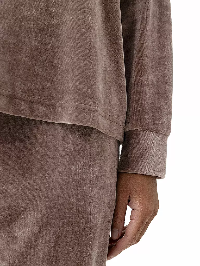 MEY | Loungewear Sweater VELVET DREAM | hellbraun
