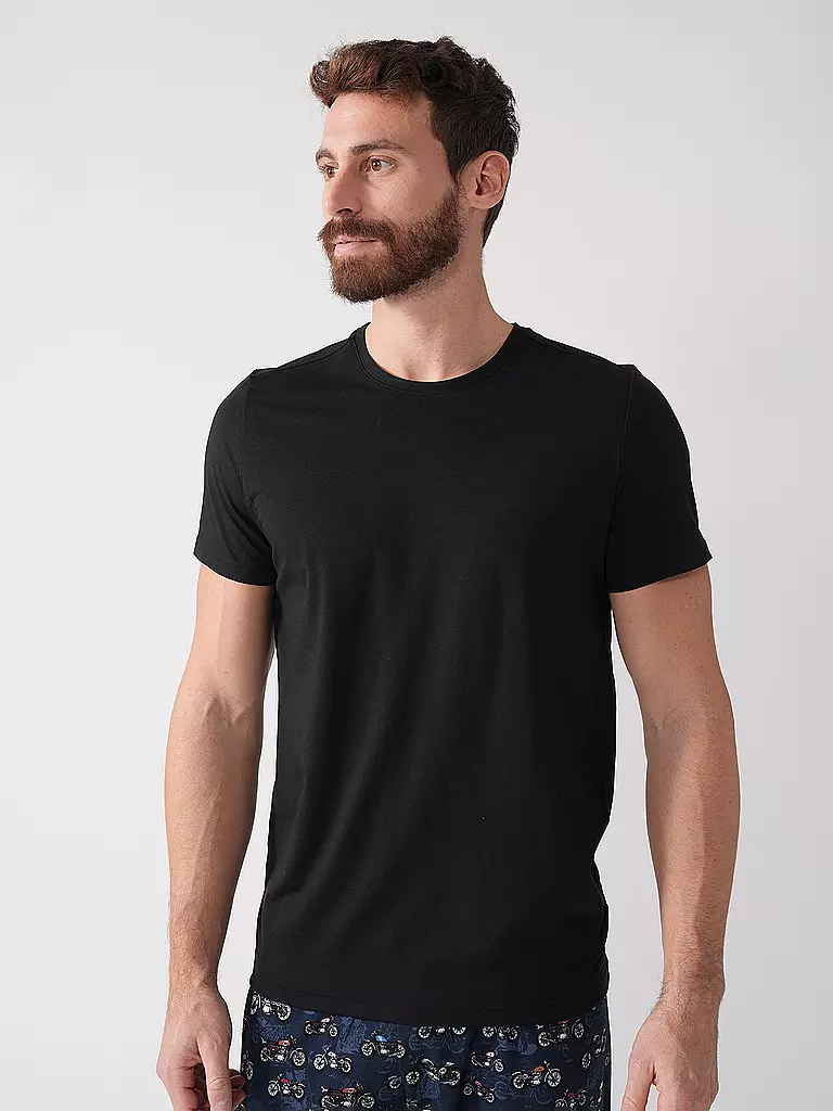 MEY | Loungewear T-Shirt MAGLIA schwarz | schwarz