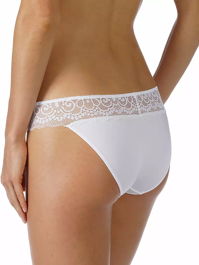 MEY | Mini Slip Amorous Weiss | schwarz