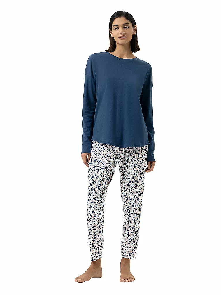 MEY | Pyjama 7/8 SOFT LEO | dunkelblau