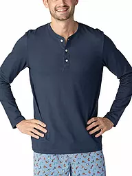 MEY | Pyjama Langarmshirt  | blau
