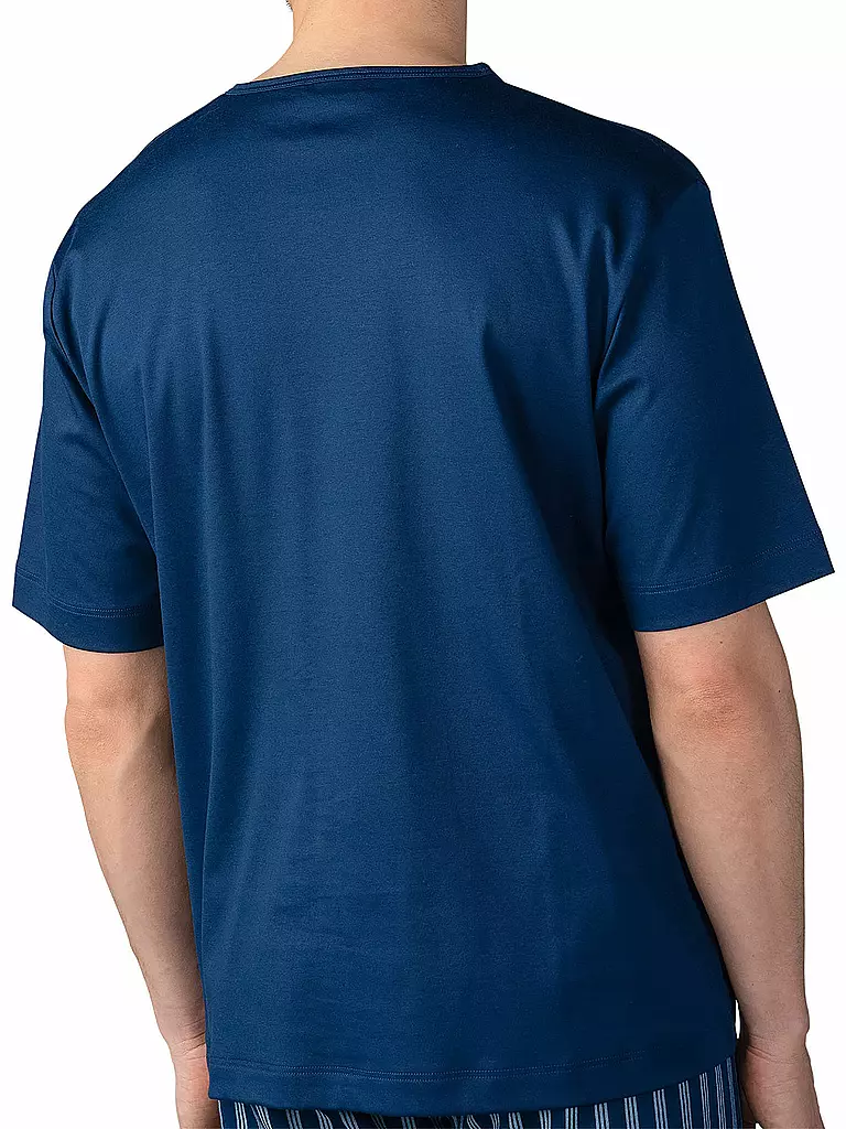 MEY | Pyjama T-Shirt MELTON | blau