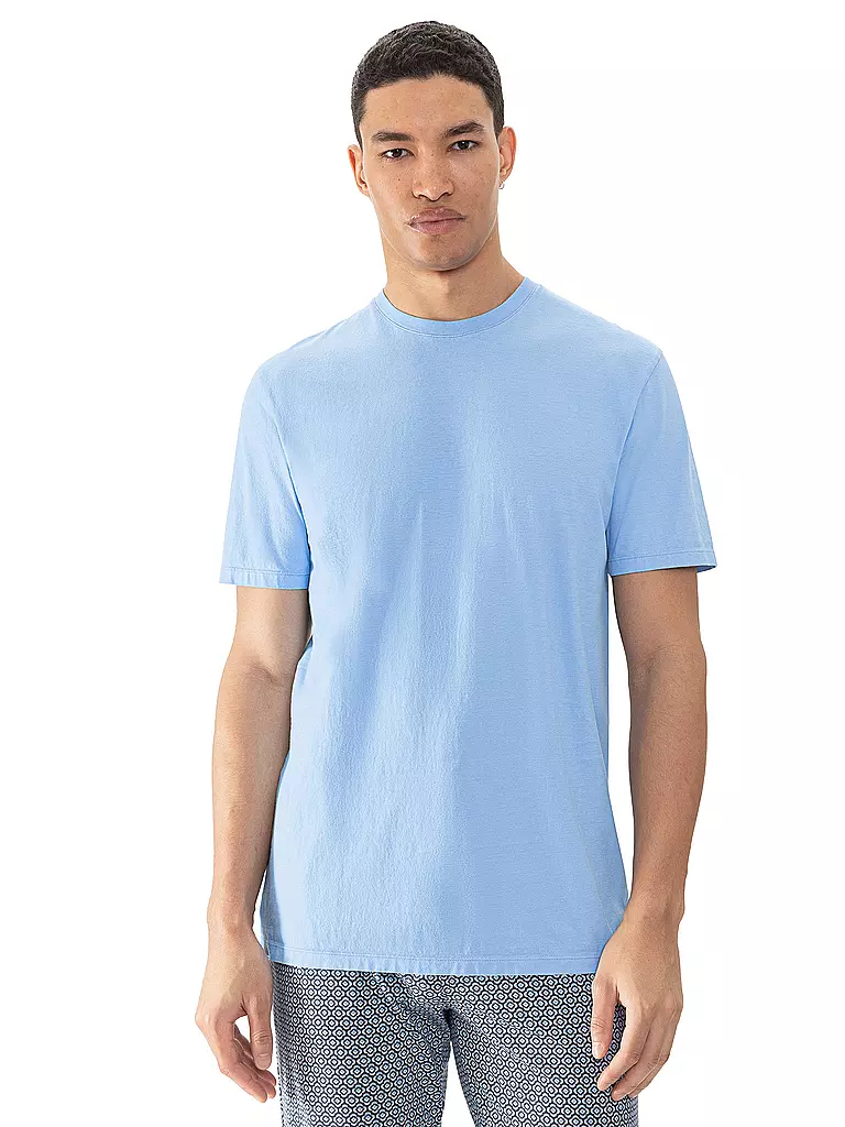 MEY | Pyjama T-Shirt SELECTION far blue | grau