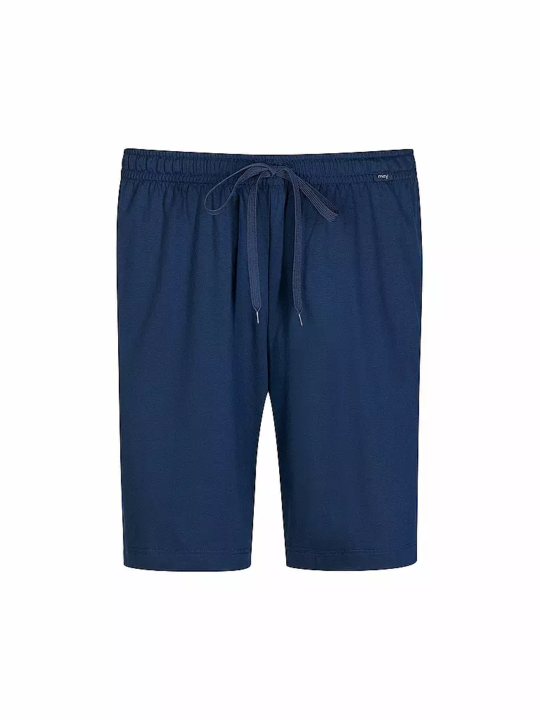 MEY | Pyjamahose - Shorts MELTON | blau