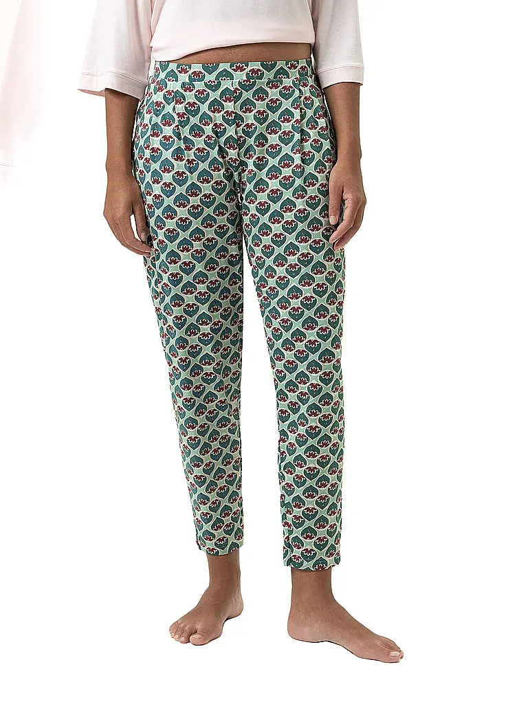 MEY | Pyjamahose 7/8 MYSTICAL MAZE | grün