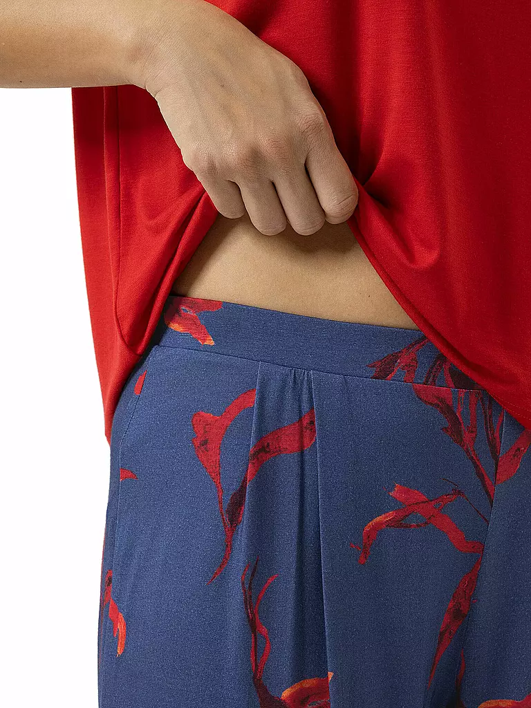 MEY | Pyjamahose 7/8 ROYAL GARDEN astral night | blau