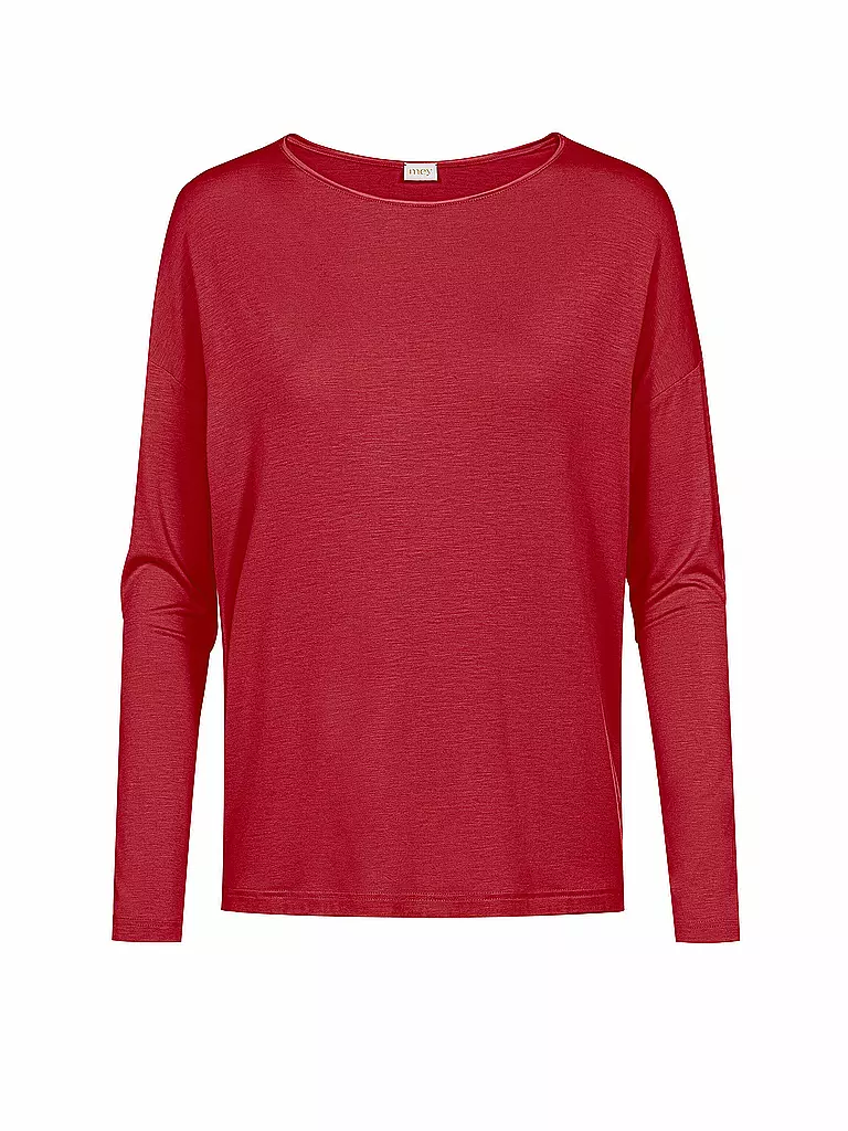 MEY | Pyjamashirt PURE CHIC | rot