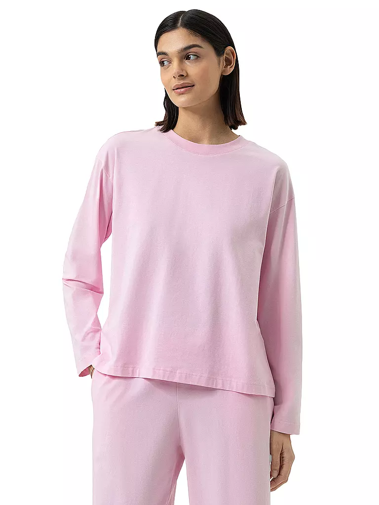 MEY | Pyjamashirt SOLID LOVE soft pink | rosa
