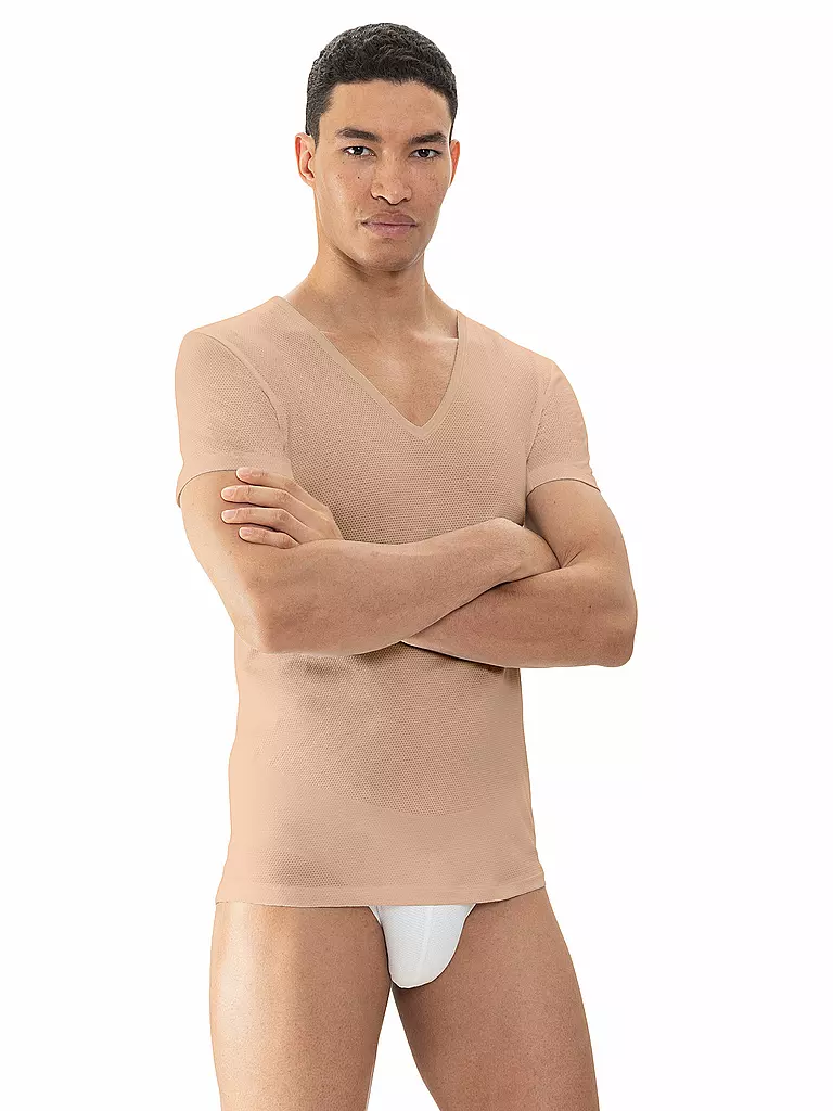 MEY | Shirt DRY COTTON BREEZE | camel