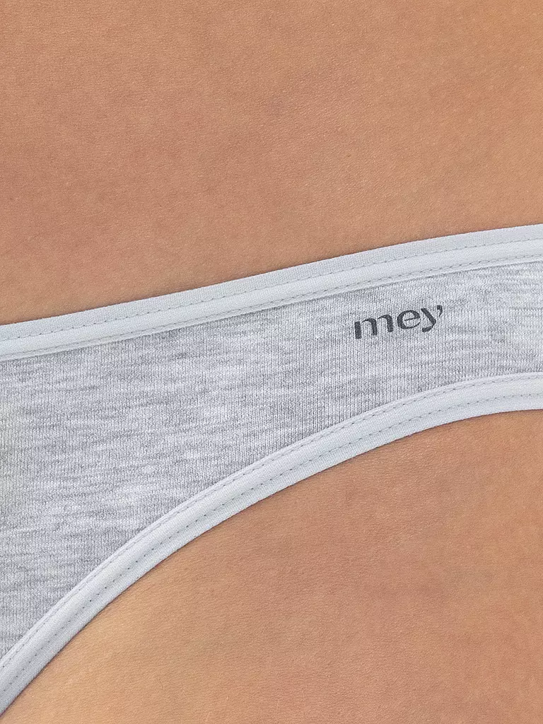 MEY | Slip " Cotton Pure " light grey melange | grau