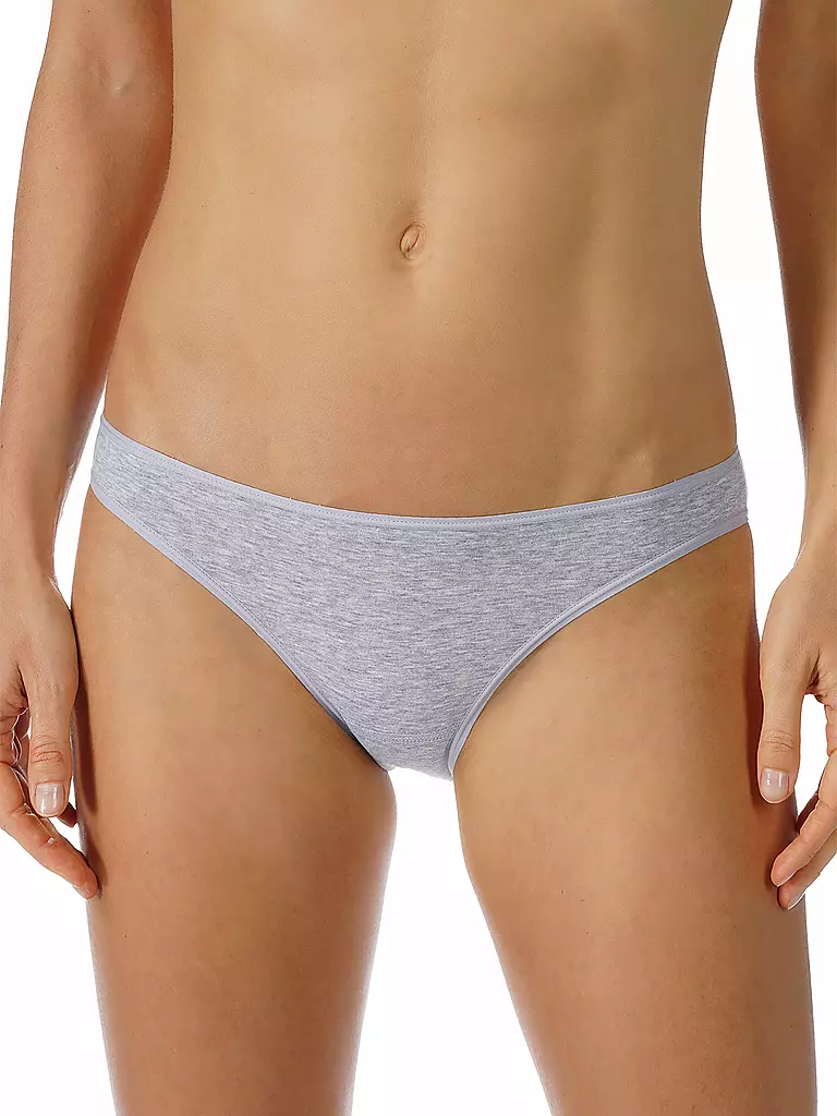 MEY | Slip COTTON PURE light grey melange | grau