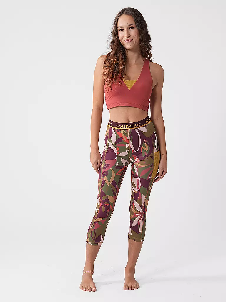 MEY | Sport Leggings 3/4 | dunkelgrün
