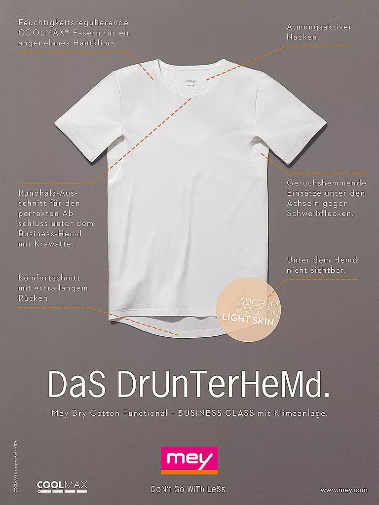 MEY | T-Shirt - Unterhemd weiss | beige