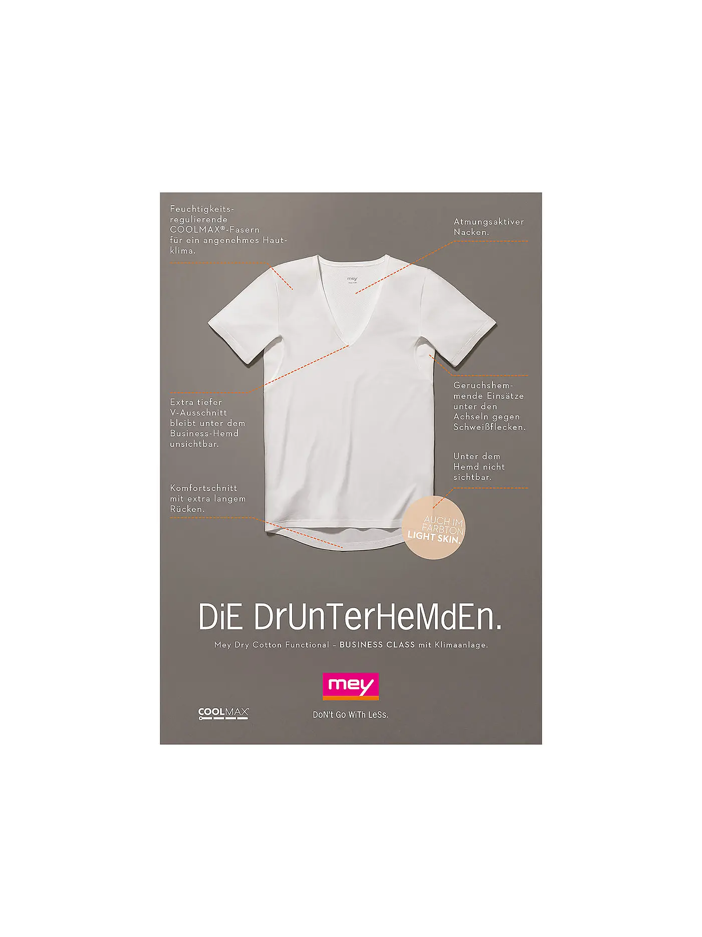 MEY | T-Shirt DRY COTTON light skin | beige