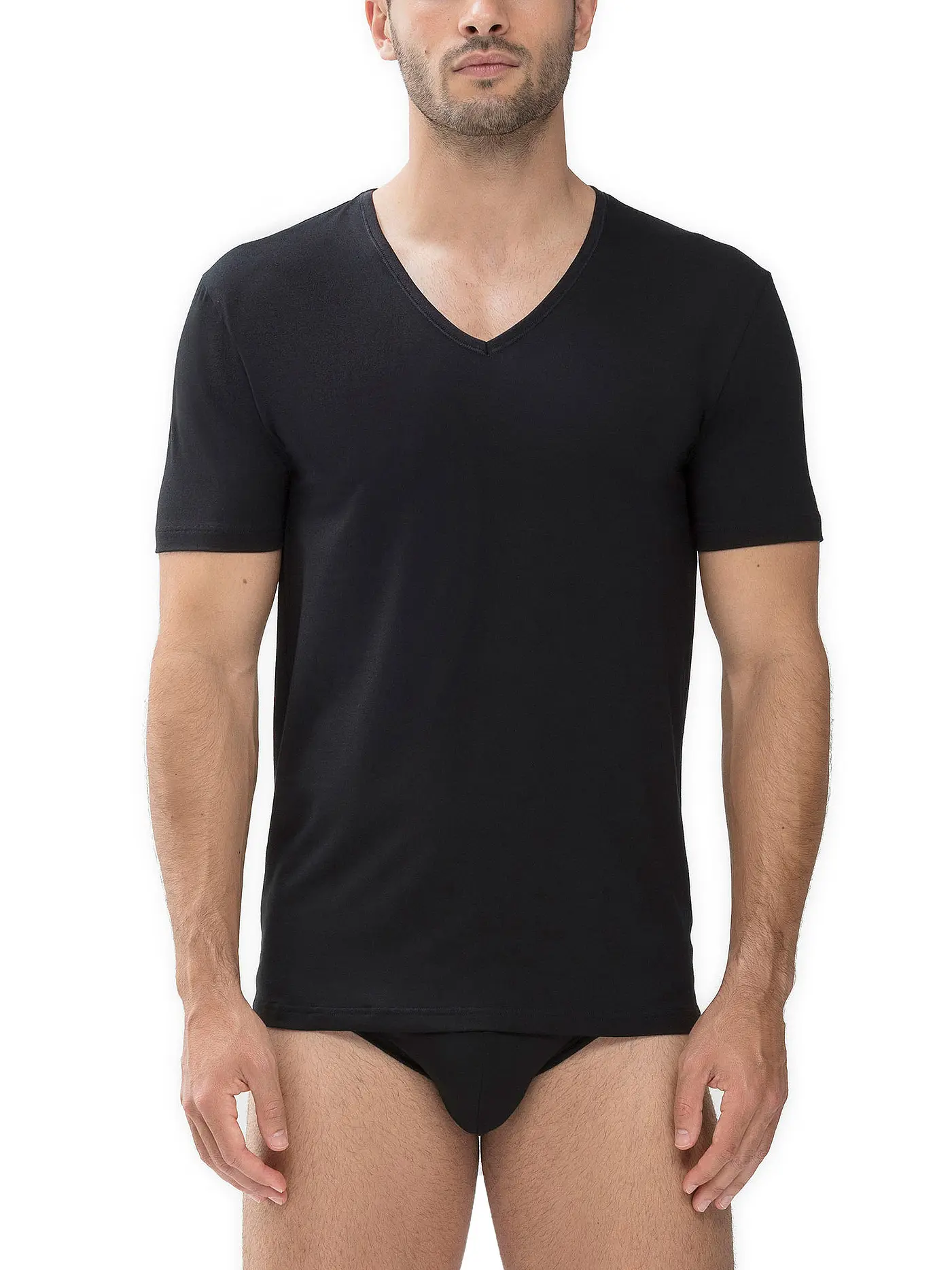 MEY | T-Shirt DRY COTTON schwarz | schwarz
