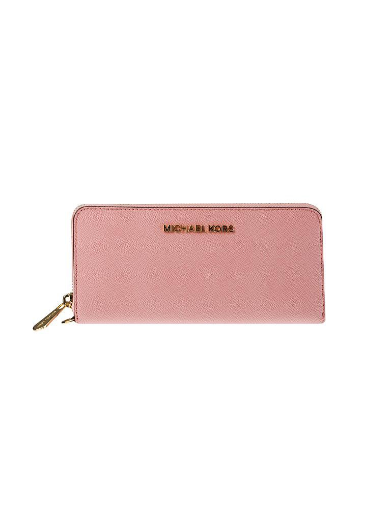 Details Zu Michael Kors Geldborse Portemonnaie Jet Set Travel Za Continental Rosa Pink Neu