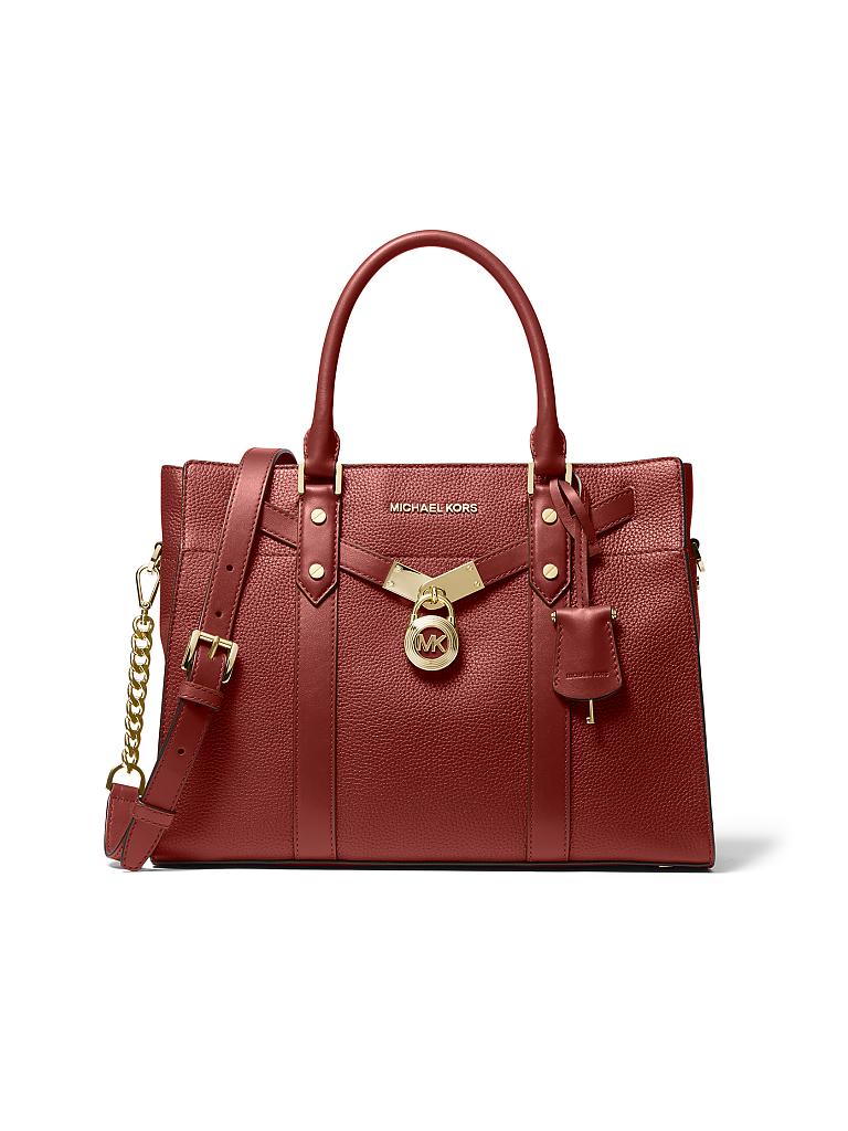 MICHAEL KORS | Ledertasche - Henkeltasche  "Nouveau Hamilton" | rot