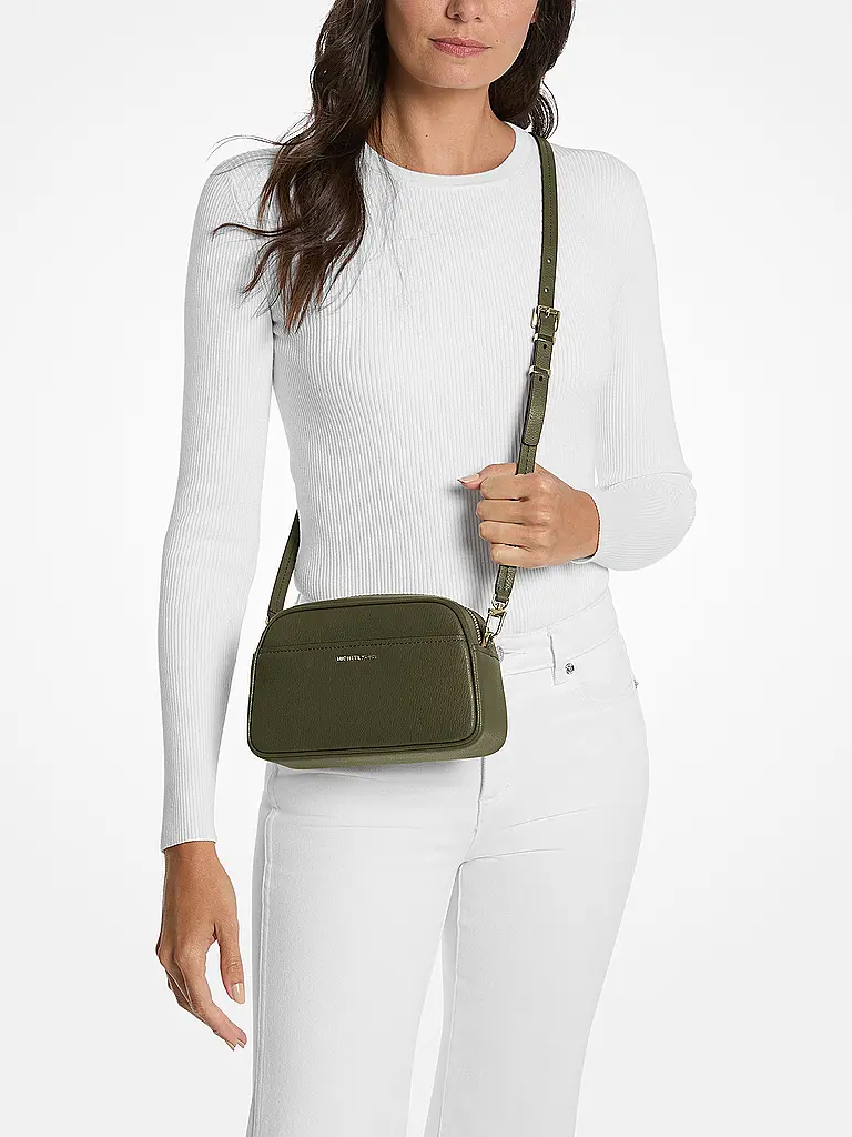 MICHAEL KORS | Ledertasche - Mini Bag JET SET Small | olive