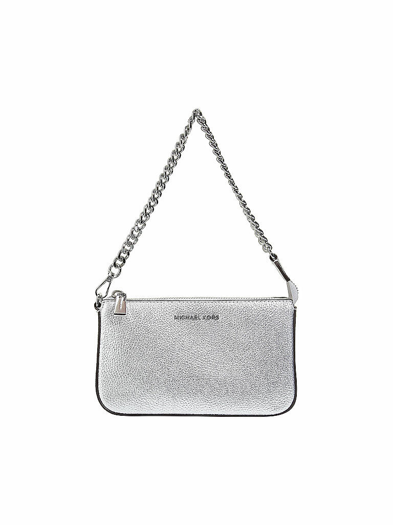 MICHAEL KORS | Ledertasche - Mini Bag Jet Set | silber