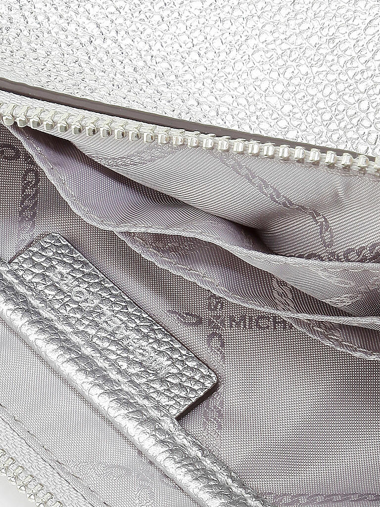 MICHAEL KORS | Ledertasche - Mini Bag Jet Set | silber