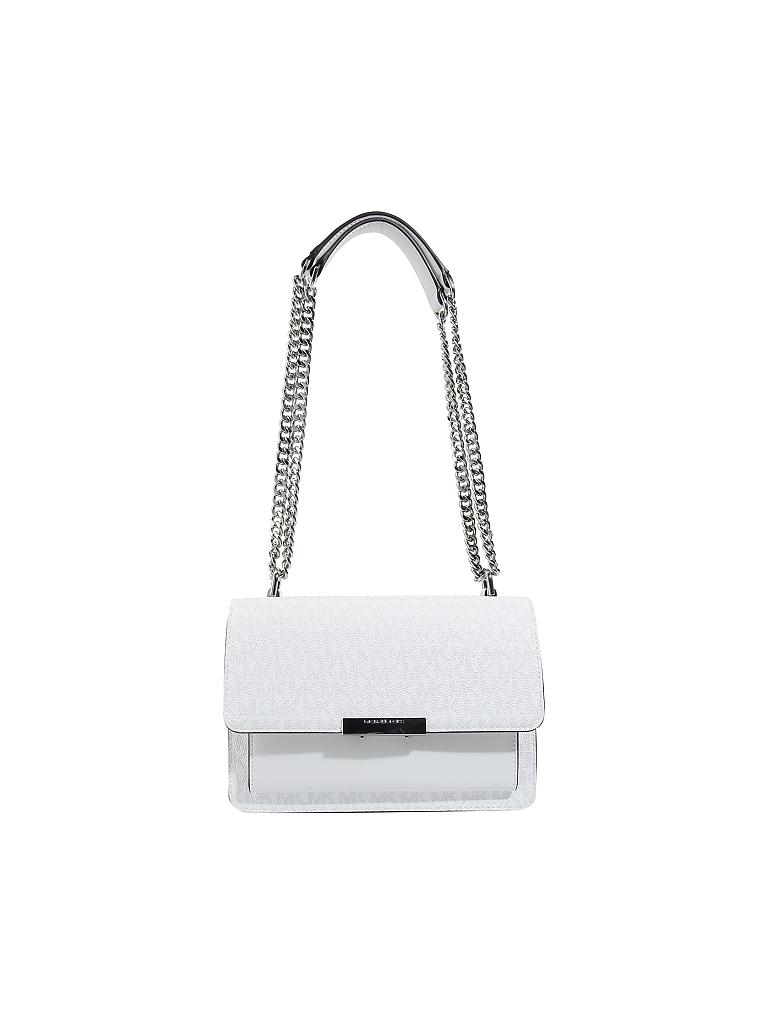 MICHAEL KORS | Ledertasche - Schultertasche "Jade" LG | weiß