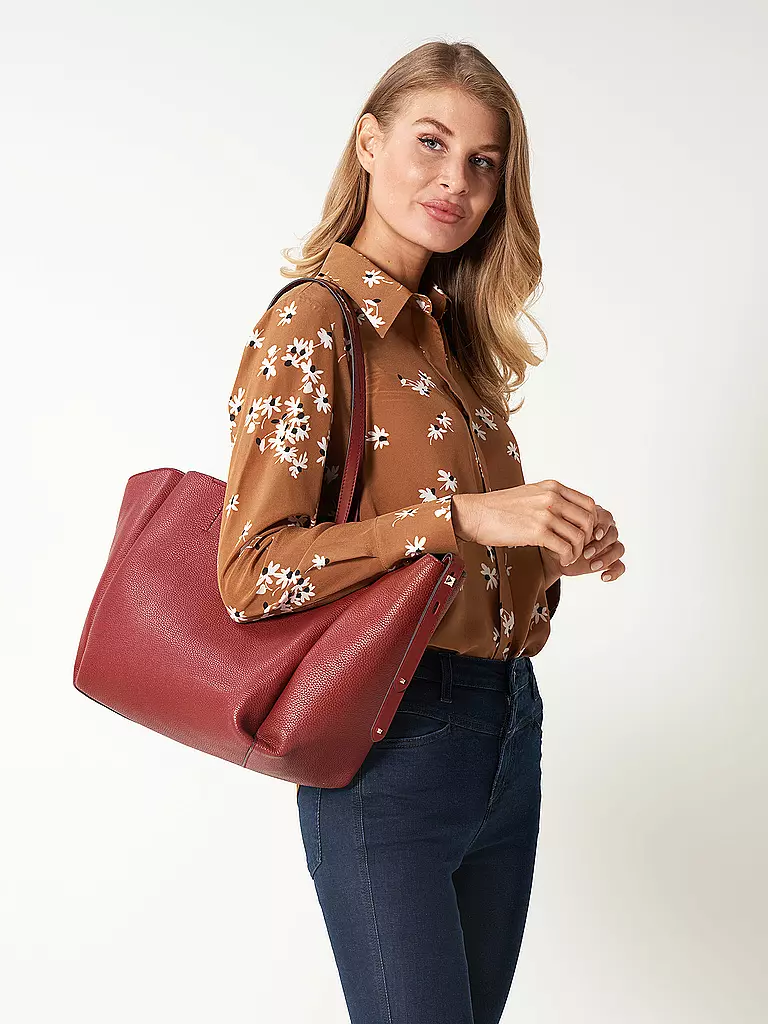 MICHAEL KORS | Ledertasche - Shopper FREYA | rot