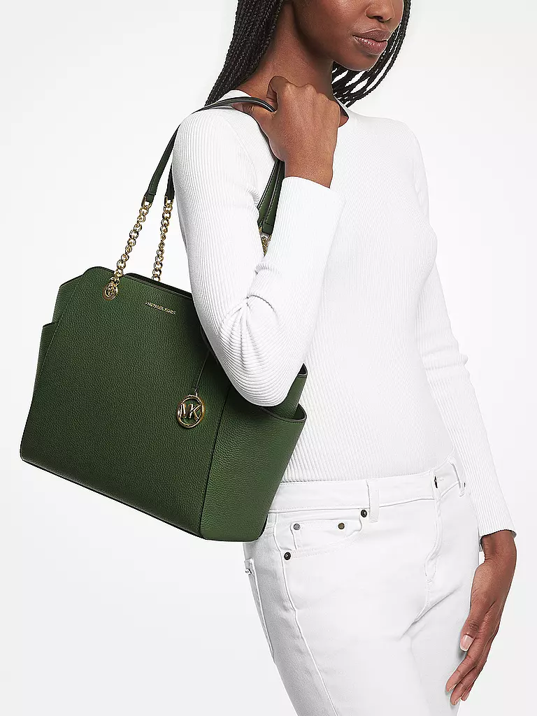 MICHAEL KORS | Ledertasche - Shopper JACQUELYN | dunkelgrün