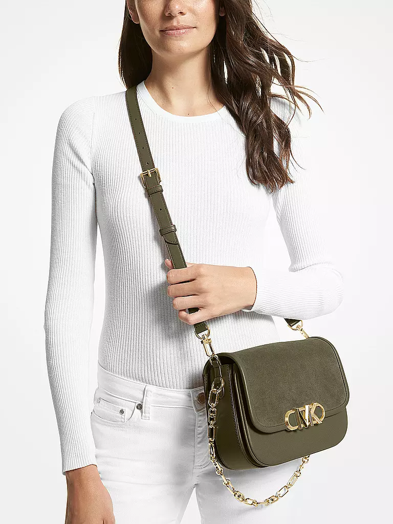 MICHAEL KORS | Ledertasche - Umhängetasche PARKER | olive