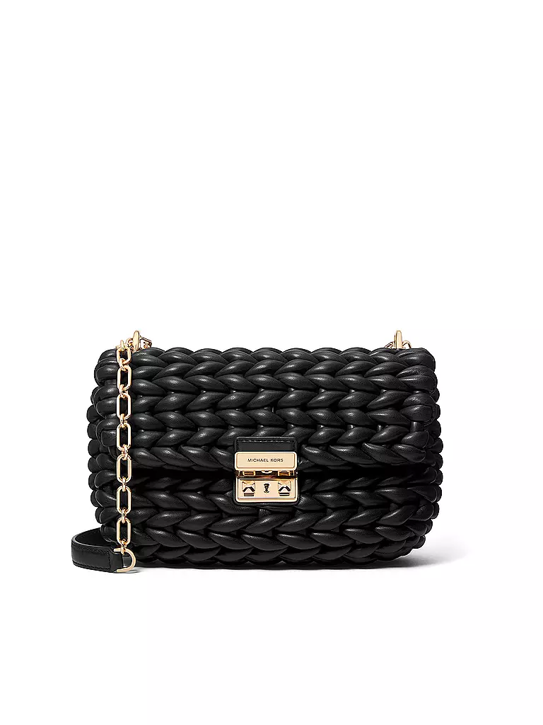 MICHAEL KORS | Ledertasche - Umhängetasche TRIBECA  | schwarz