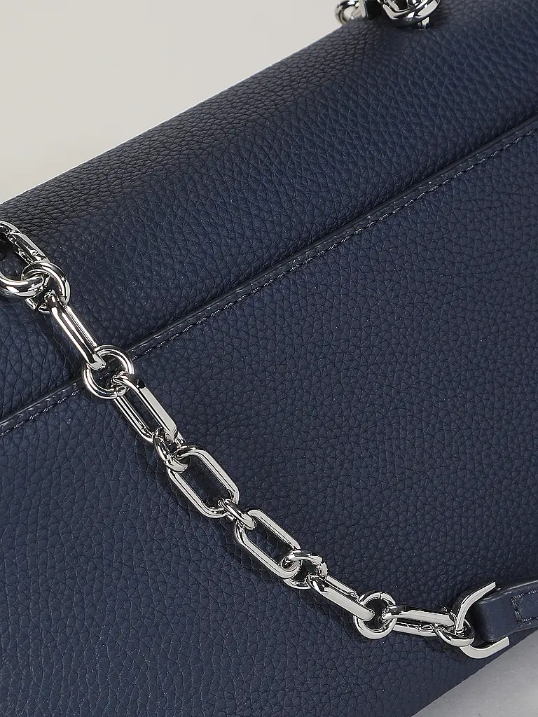 MICHAEL KORS | Tasche - Henkeltasche TRIBECA MEDIUM SIGNATURE LOGO | Dunkelblau