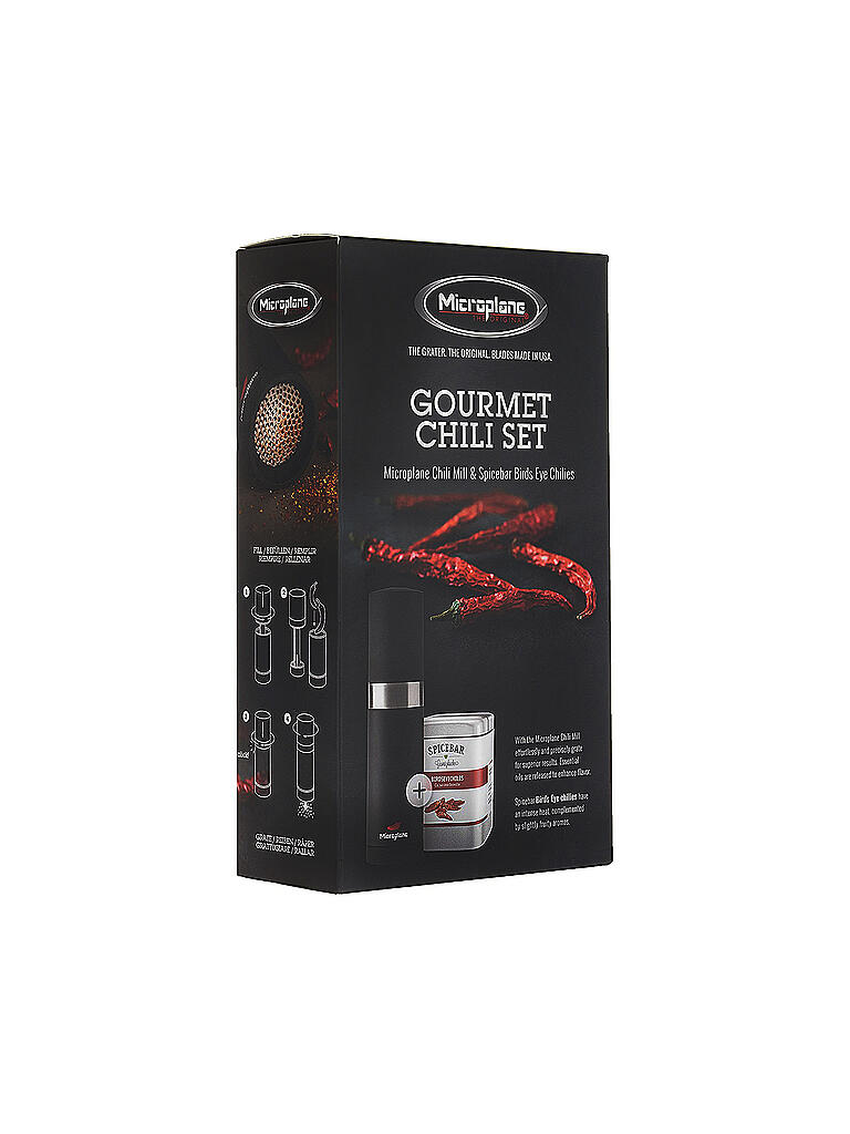 MICROPLANE | Sieb/Reibe - Geschenkeset Gourmet Chili 2tlg. | schwarz