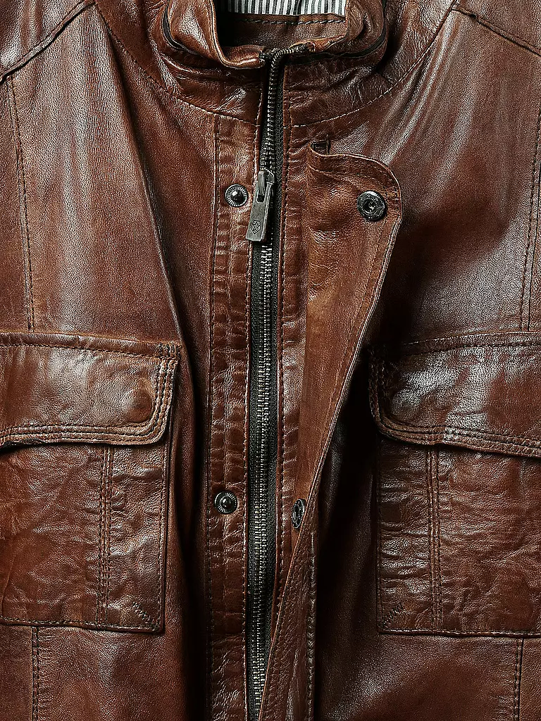 MILESTONE | Lederjacke "Jagoro" | braun