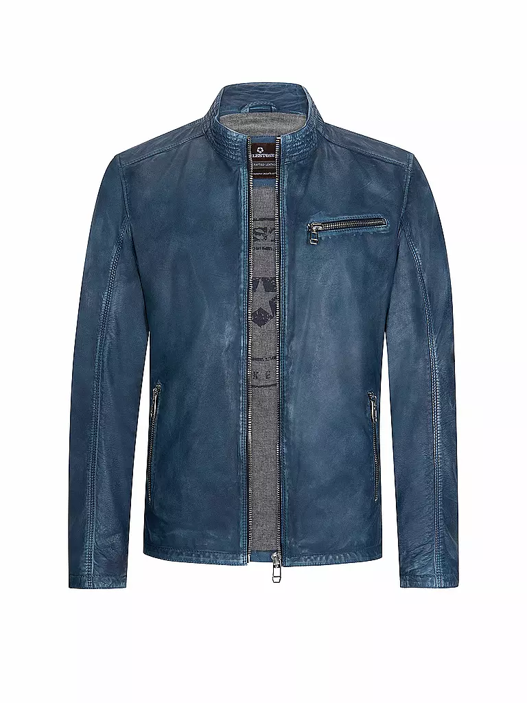 MILESTONE | Lederjacke MS-Monza | blau