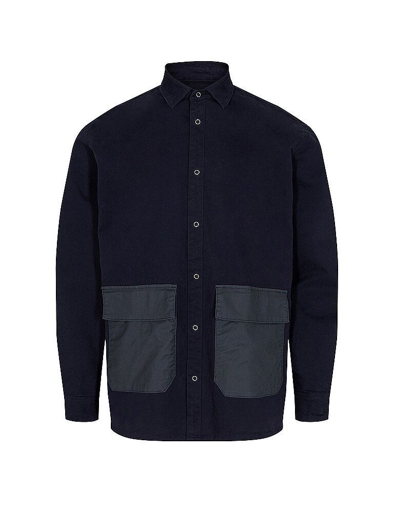 MINIMUM Overshirt Hazelwood blau | M