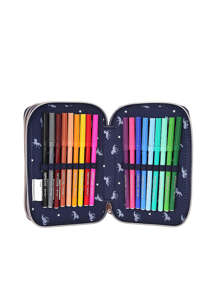 MISS MELODY | 3-Fach Federtasche mit LED | keine Farbe