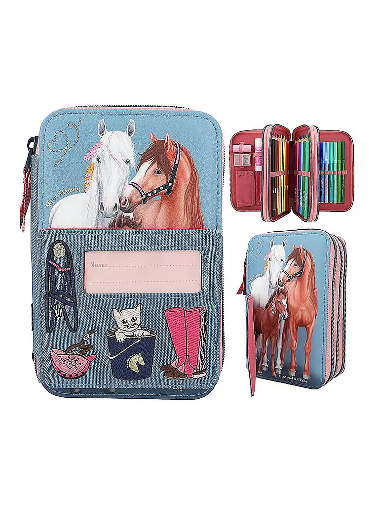 MISS MELODY | Miss Melody 3-Fach Federtasche My Little Farm  | keine Farbe