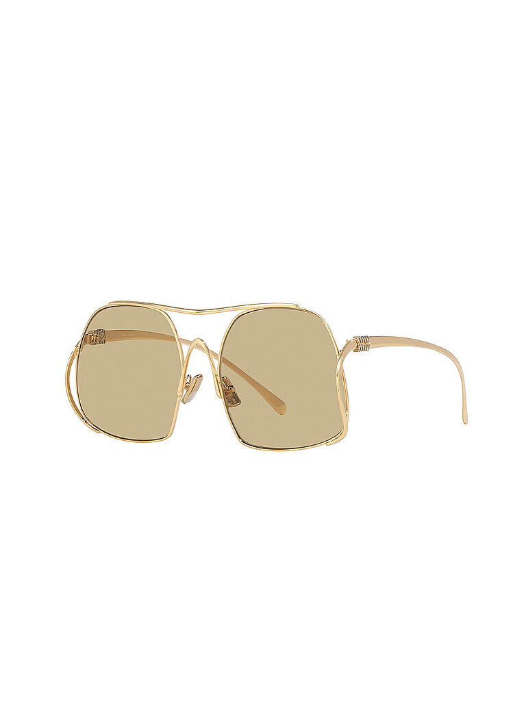 Miu Miu Damen Miu Miu MU A55S 5AK10R Sonnenbrillen Stahl Gold Gelb Quadratisch Normal