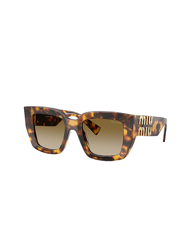 Miu Miu Damen Miu Miu MU B05S 14L20U Sonnenbrillen Acetat Schildkröte Braun Quadratisch Normal Schattiert