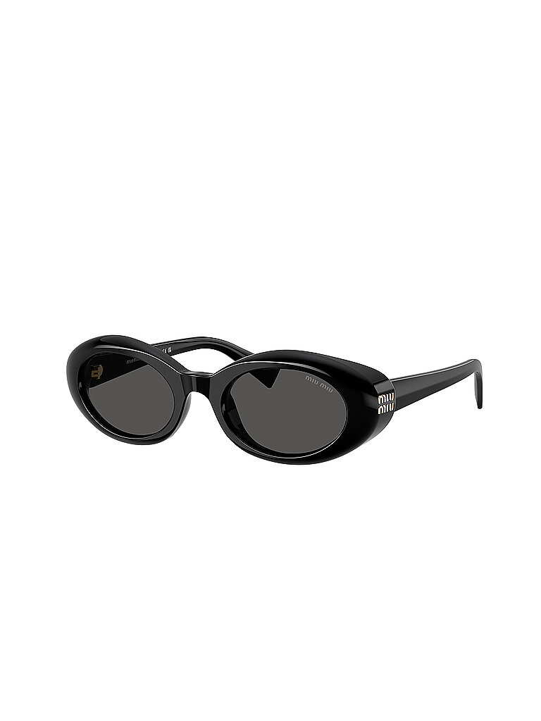 Miu Miu Damen Miu Miu MU B09S 16K08Z Sonnenbrillen Acetat Schwarz Grau Rund Normal