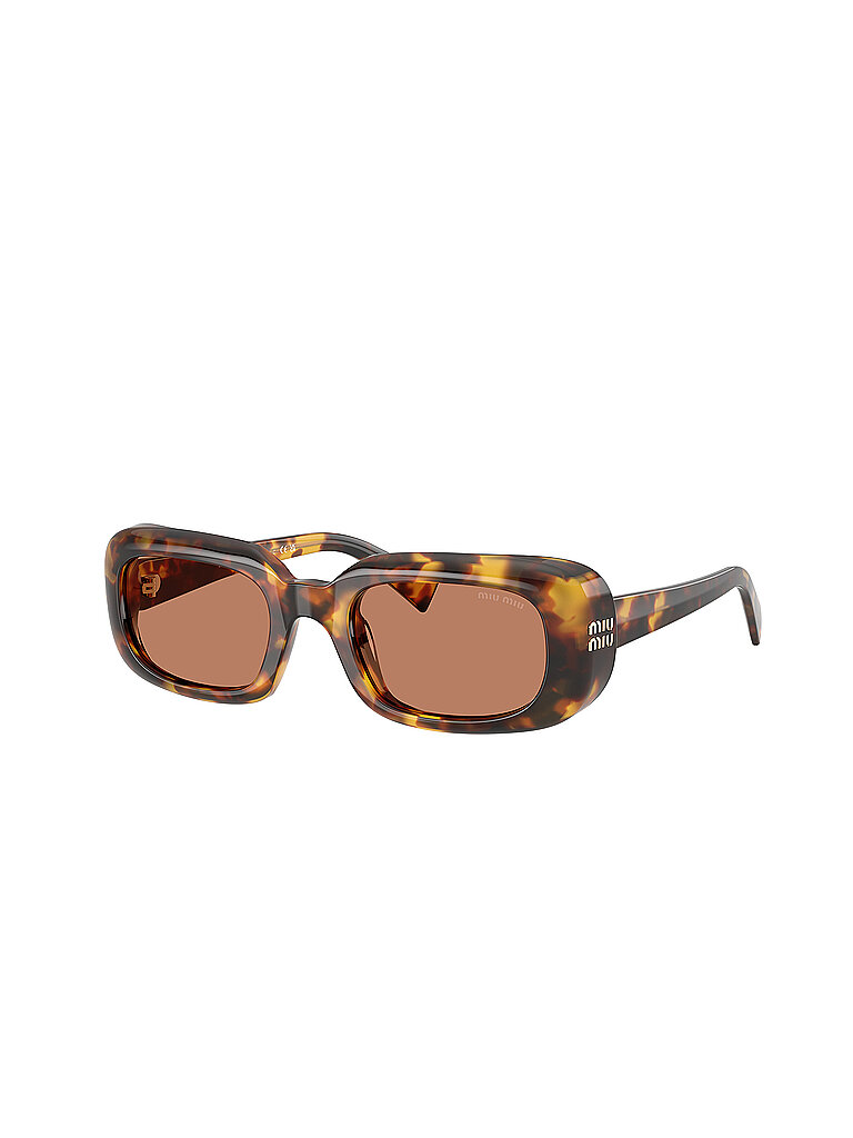Miu Miu Damen Miu Miu MU B13S 14L90Q Sonnenbrillen Acetat Schildkröte Braun Quadratisch Normal