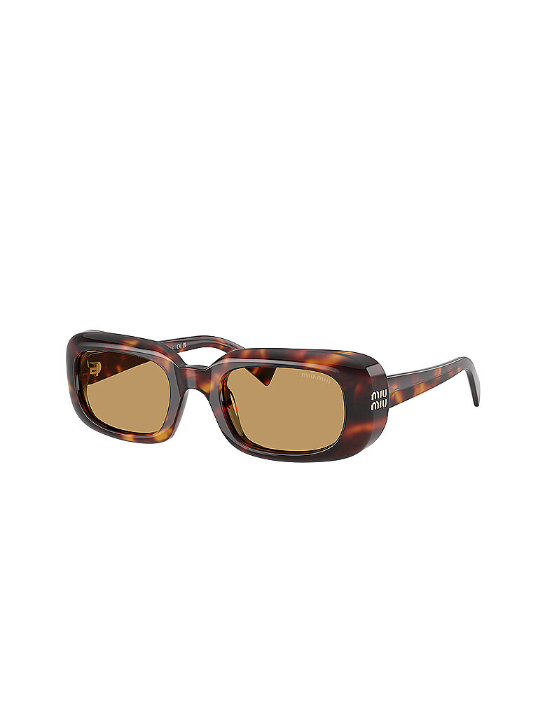 Miu Miu Damen Miu Miu MU B13S 27L10Y Sonnenbrillen Acetat Schildkröte Braun Quadratisch Normal