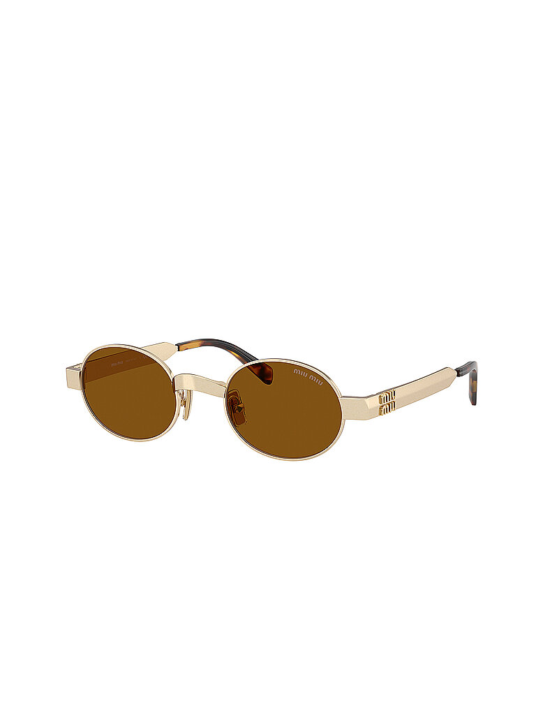 Miu Miu Damen Miu Miu MU B51S 22M20V Sonnenbrillen Metall Gold Bronze Rund Normal