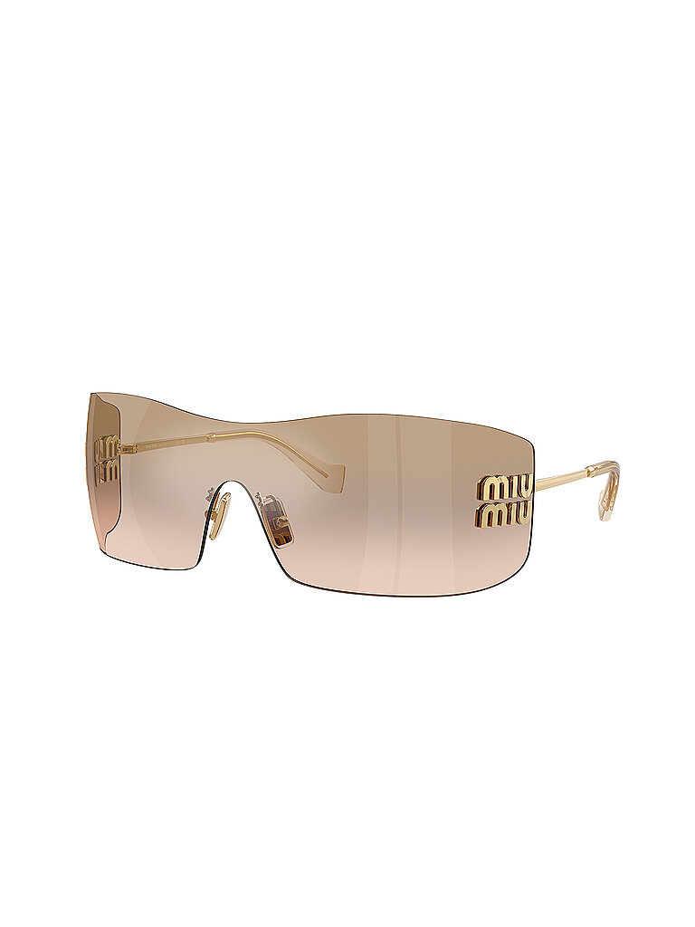 Miu Miu Damen Miu Miu MU B53S 5AK20P Sonnenbrillen Metall Gold Braun Quadratisch Spiegel