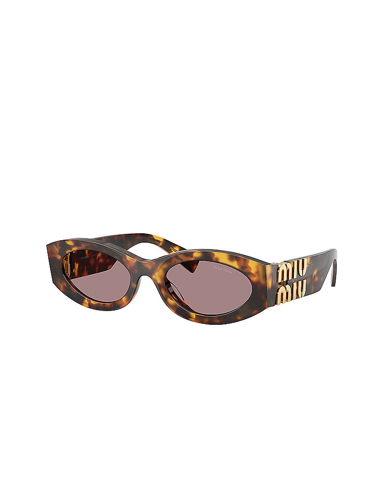 Miu Miu Damen Miu Miu MU 11WS 0MU 11WS 14L20I Sonnenbrillen Acetat Schildkröte Braun Rund Normal