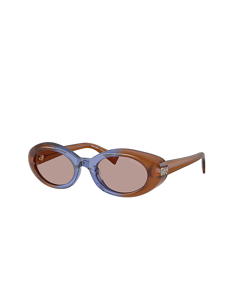 Miu Miu Damen Miu Miu MU B09S 22R20I Sonnenbrillen Acetat Braun Braun Rund Normal